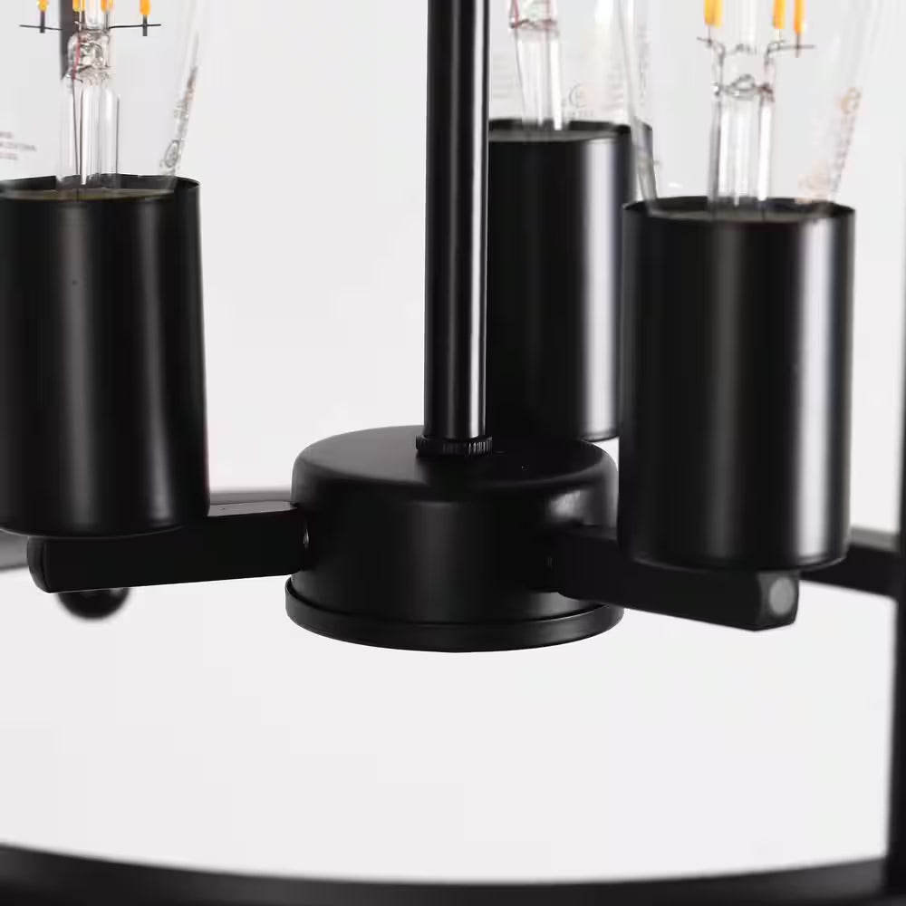 3-Light Black Farmhouse Semi Flush Mount Ceiling Light Fixture, Vintage Ceiling Mount for Dining Room Hallway Entryway